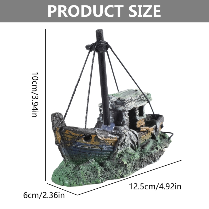 Aquarium Sunken Ship Decoratio - огляд і ціна Aquarium Marina