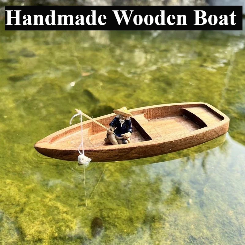 Handmade Wooden Boat Mini Floa - огляд і ціна Aquarium Marina
