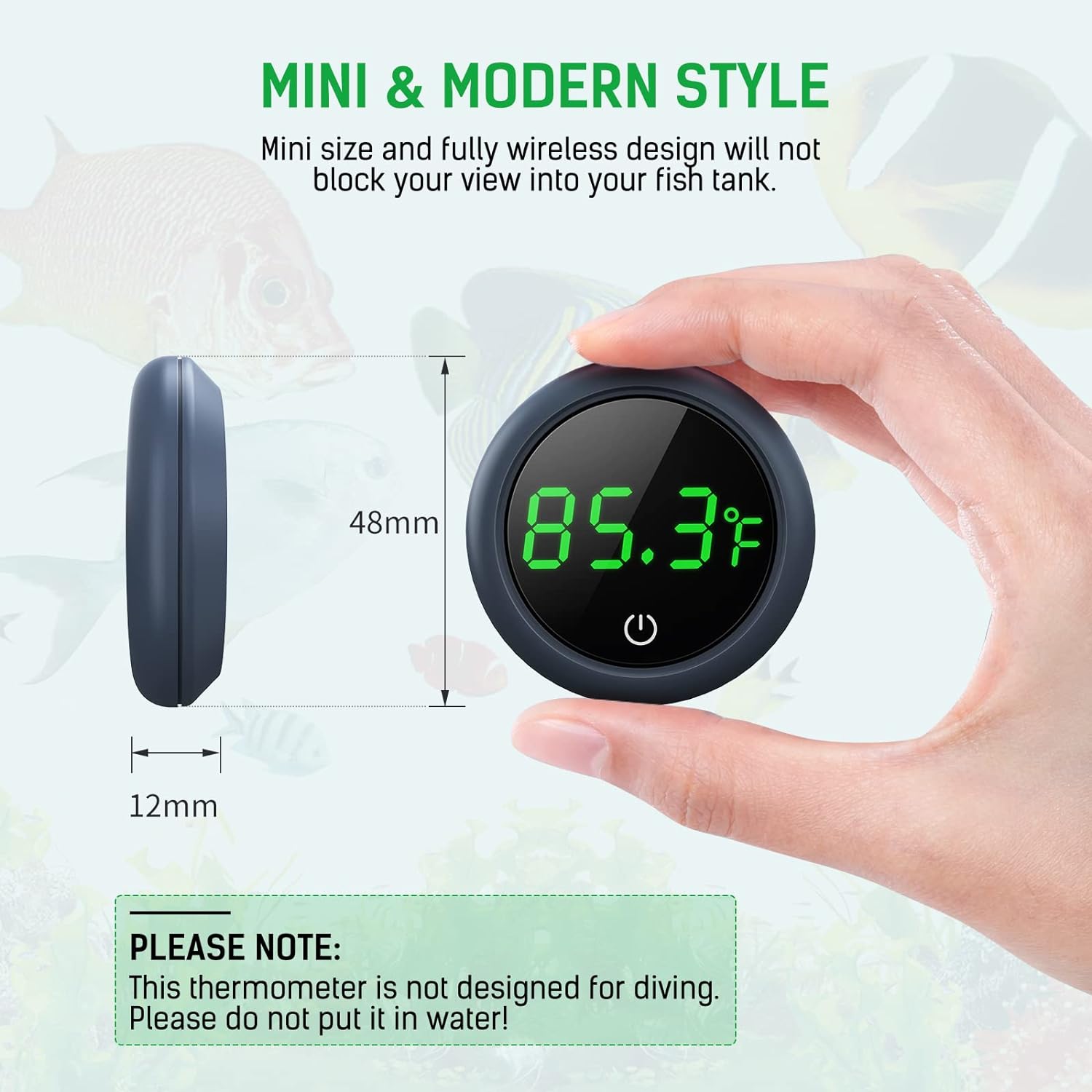 LED Digital Fish Tank Thermome - огляд і ціна Marine Aquarium Temperature