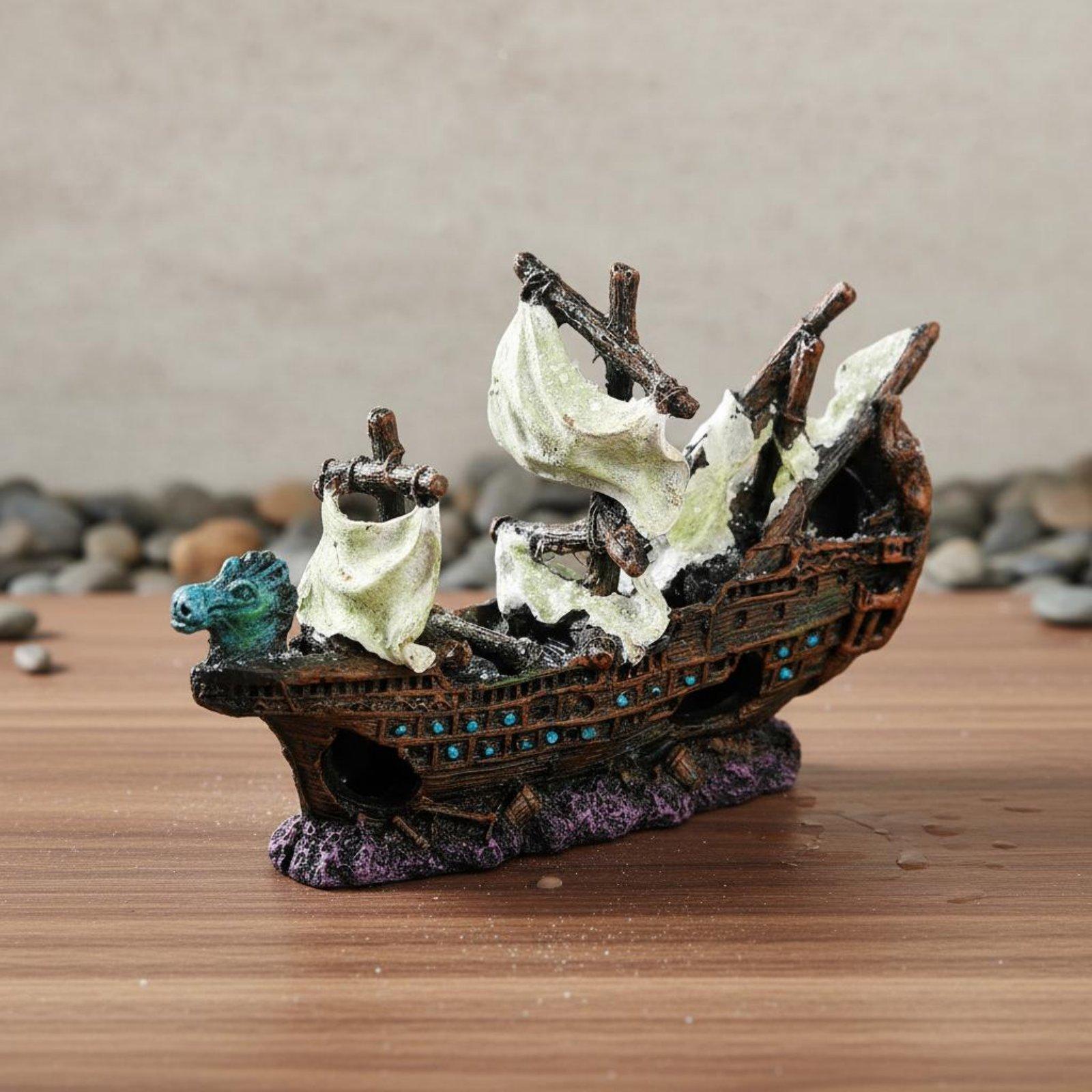 Fish Tank Resin Shipwreck Deco - огляд і ціна Aquarium Marine Setup