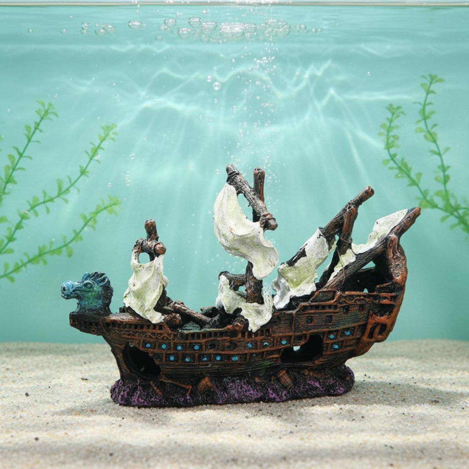 Fish Tank Resin Shipwreck Deco - огляд і ціна Aquarium Marine Setup