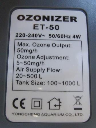 Weipro ET50 ET100 ET200 Ozone  - огляд і ціна Marine Aquarium Ozone